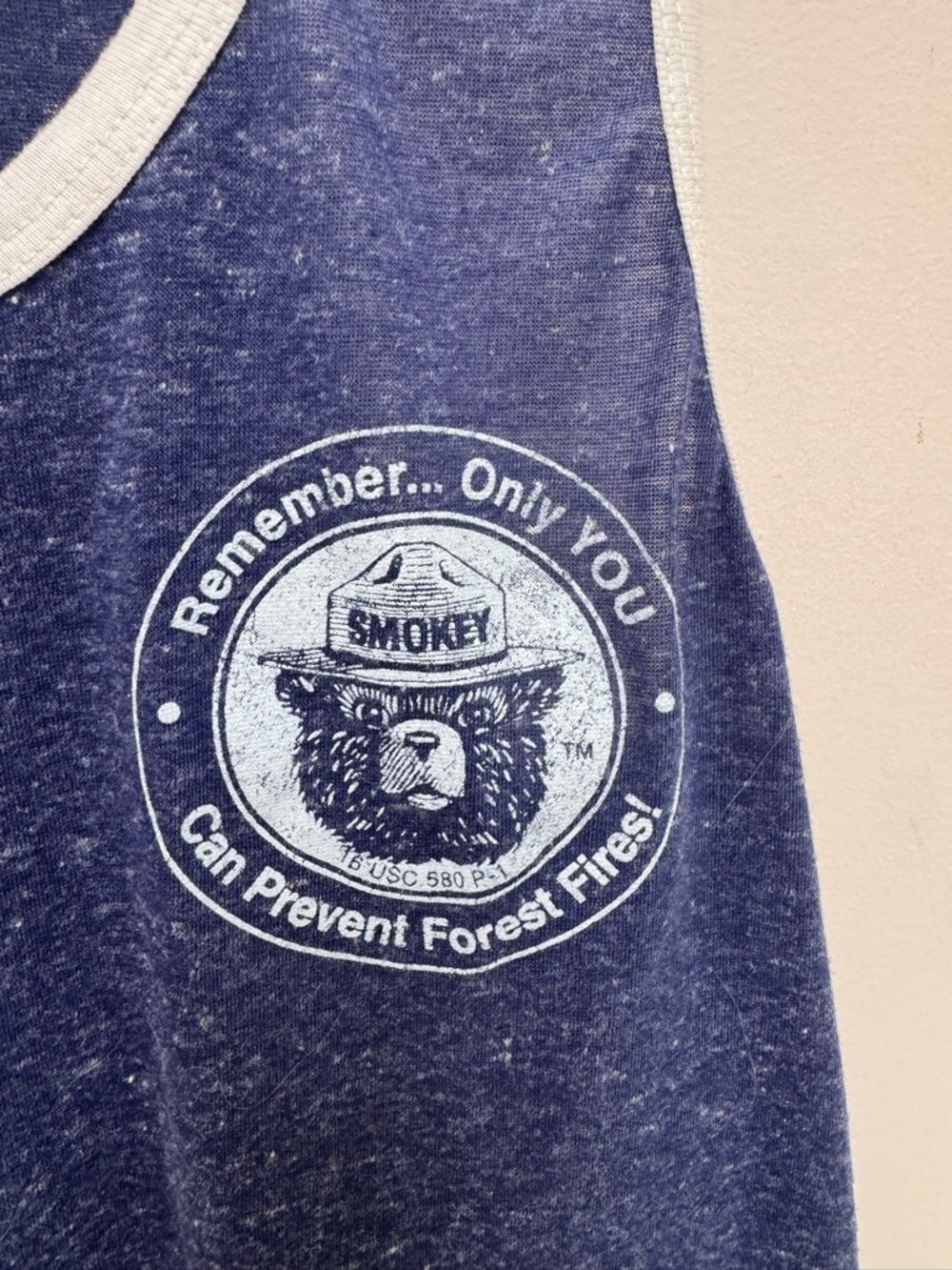 Official Smokey The Bear Only You Can Prevent Forest Fires Tank by Jerry Leigh - Picture 2 of 4